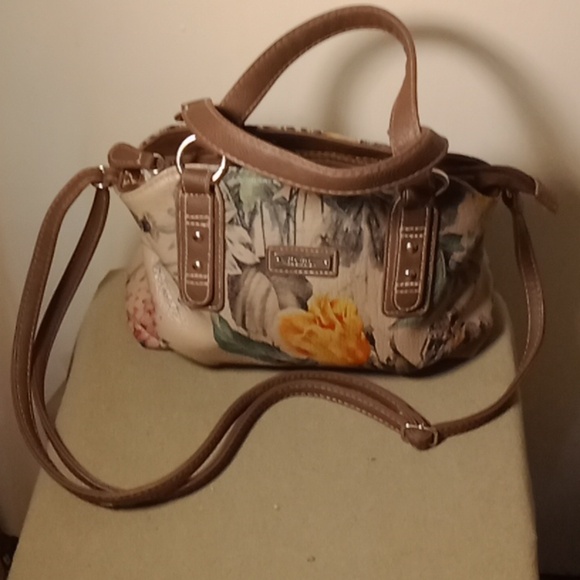 koltov Handbags - Koltov Floral Vegan Leather Shoulder/ Tote Bag